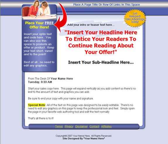 Squeeze Page Profit System