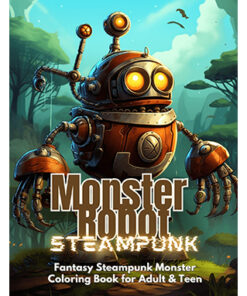 Steampunk Monster Robot Adult Coloring Book