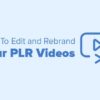 How To Edit and Rebrand Your PLR Videos