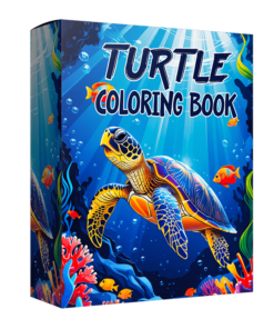 Turtle Coloring Book Sheets for Kids